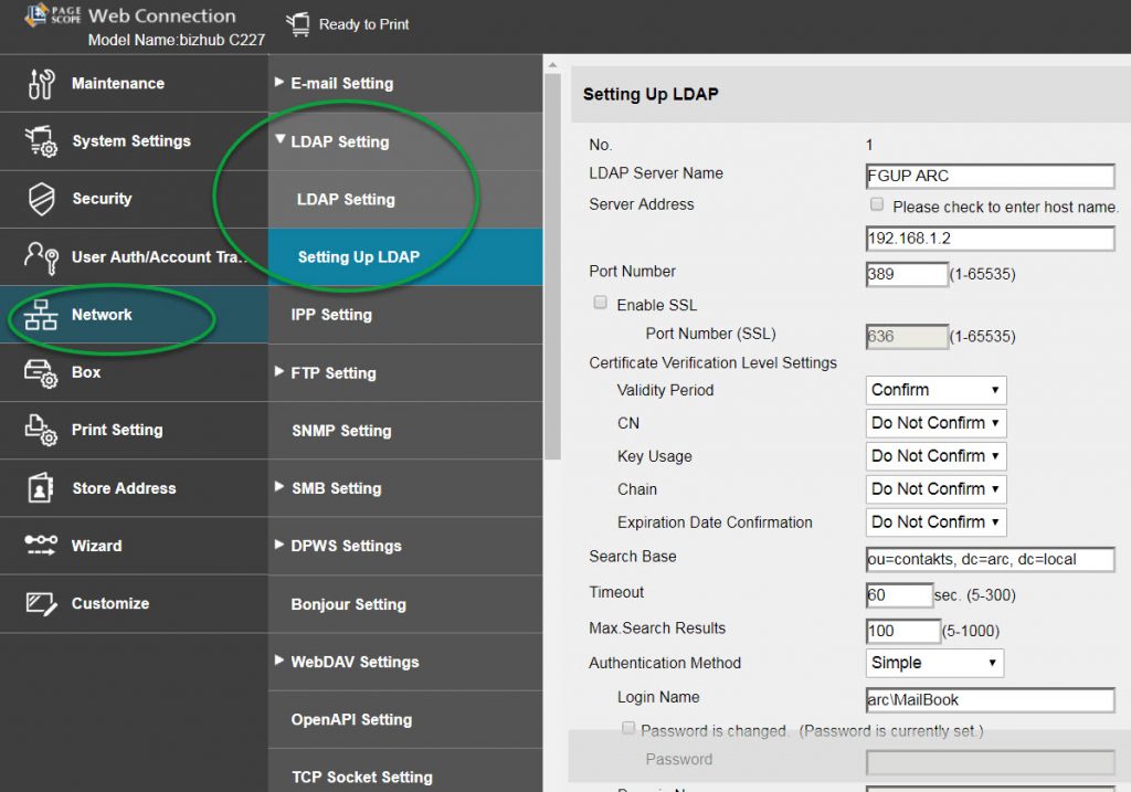 Настройка МФУ Konica Minolta bizhub C227 для работы в сети 2018 07 25 15 03 28 1024x717 - Настройка МФУ Konica Minolta bizhub C227 для работы в сети