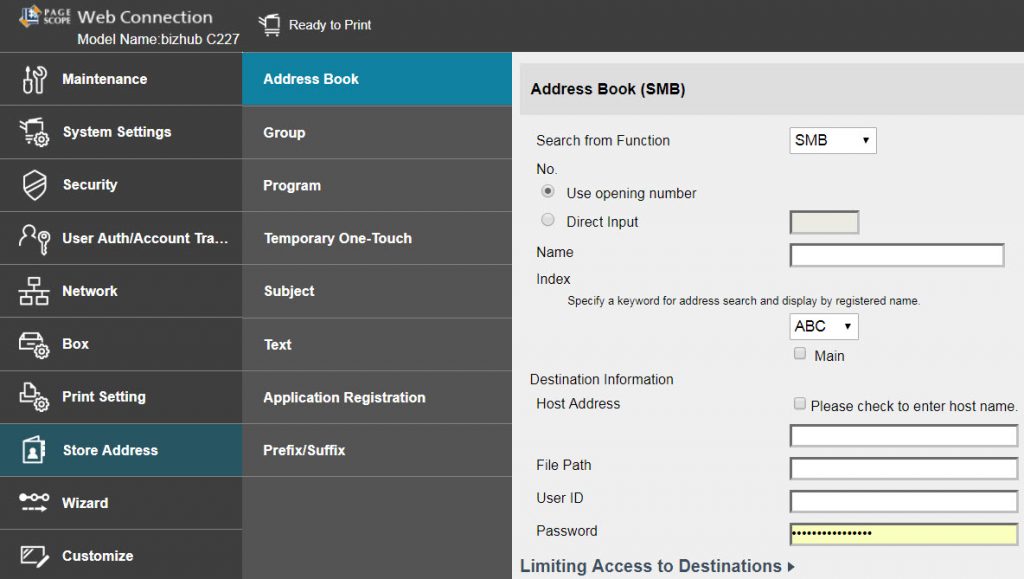 Настройка МФУ Konica Minolta bizhub C227 для работы в сети 2018 07 25 15 39 29 1024x579 - Настройка МФУ Konica Minolta bizhub C227 для работы в сети