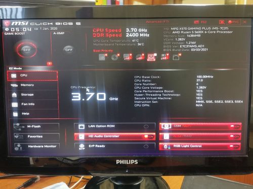 IMG 20210401 160104 500x375 - Собираем системный блок за 100 тыс. руб. Материнская плата MSI на X570 горит красный индикатор LED CPU, чёрный экран