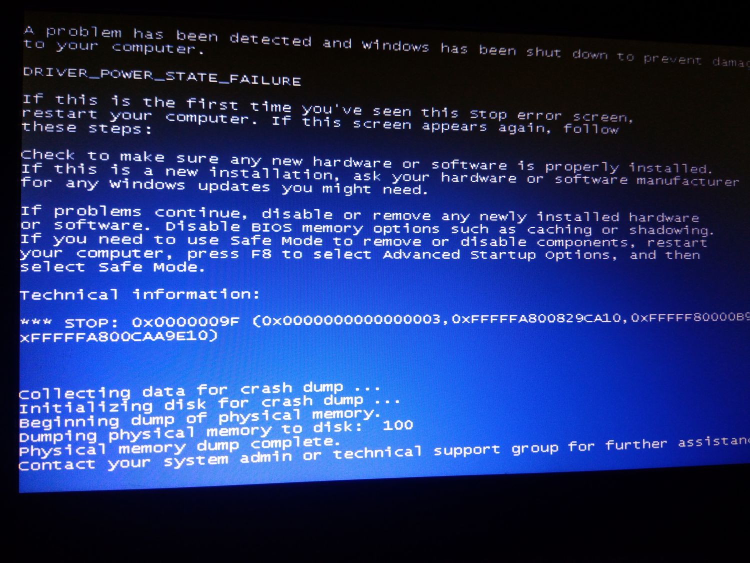 Синий экран на компьютере из-за драйвера видеокарты