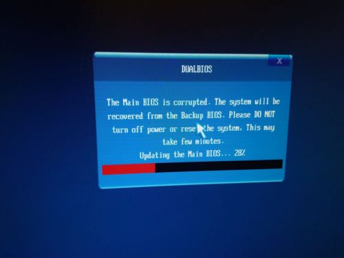 Компьютер включается - нет изображения. Main BIOS corrupted. Порядок действий. P 20190220 160405 500x375 - Компьютер включается - нет изображения. Main BIOS corrupted. Порядок действий.