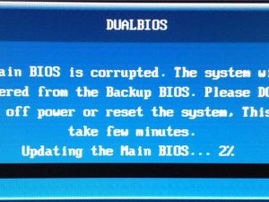 Компьютер включается — нет изображения. Main BIOS corrupted. Порядок действий.